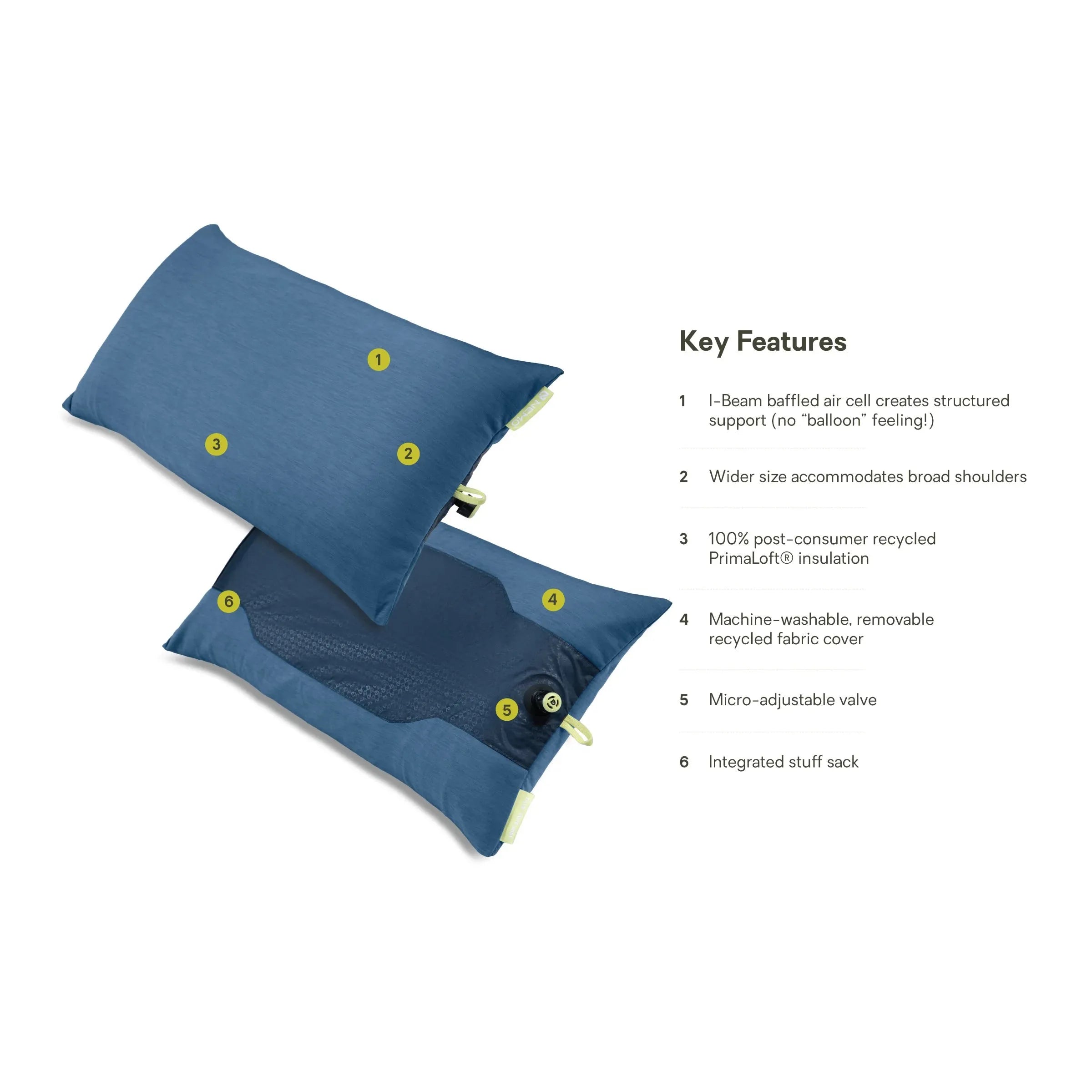 Fillo Elite Wide Ultralight Backpacking Pillow
