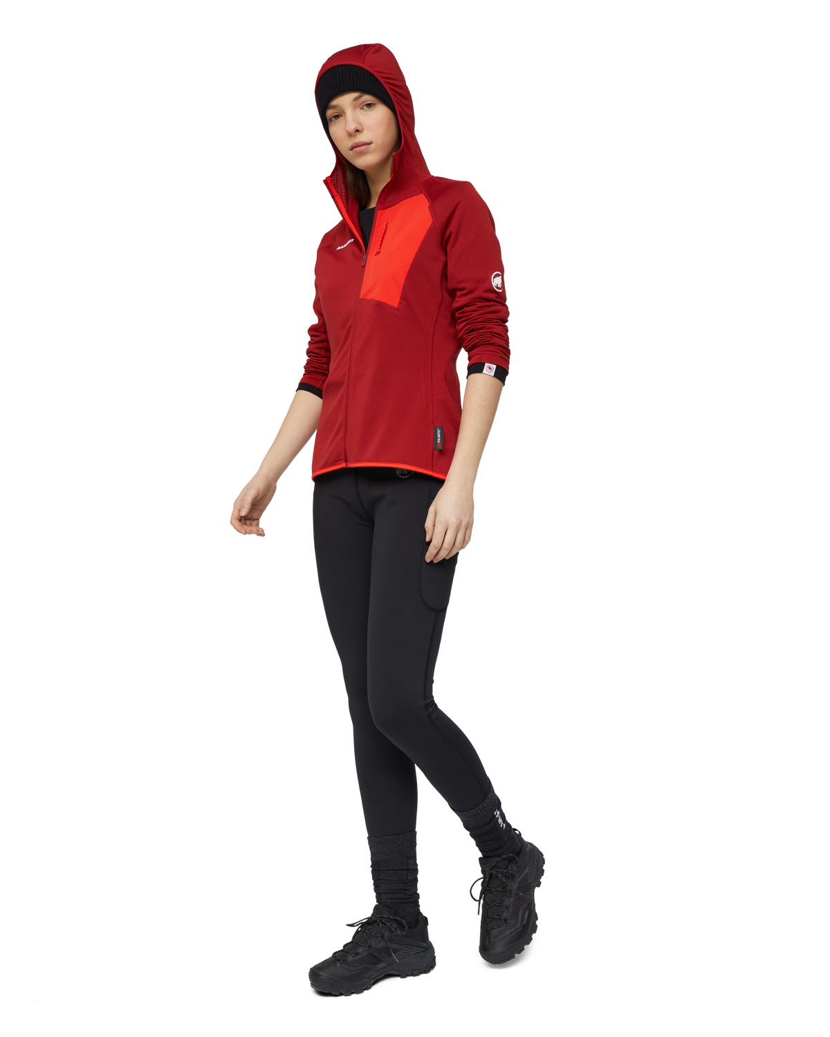 Women’s Aenergy Light ML Hooded Jacket – Dark Mammut Red / Mammut Red