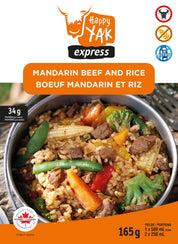 Happy Yak Mandarin Beef and Rice