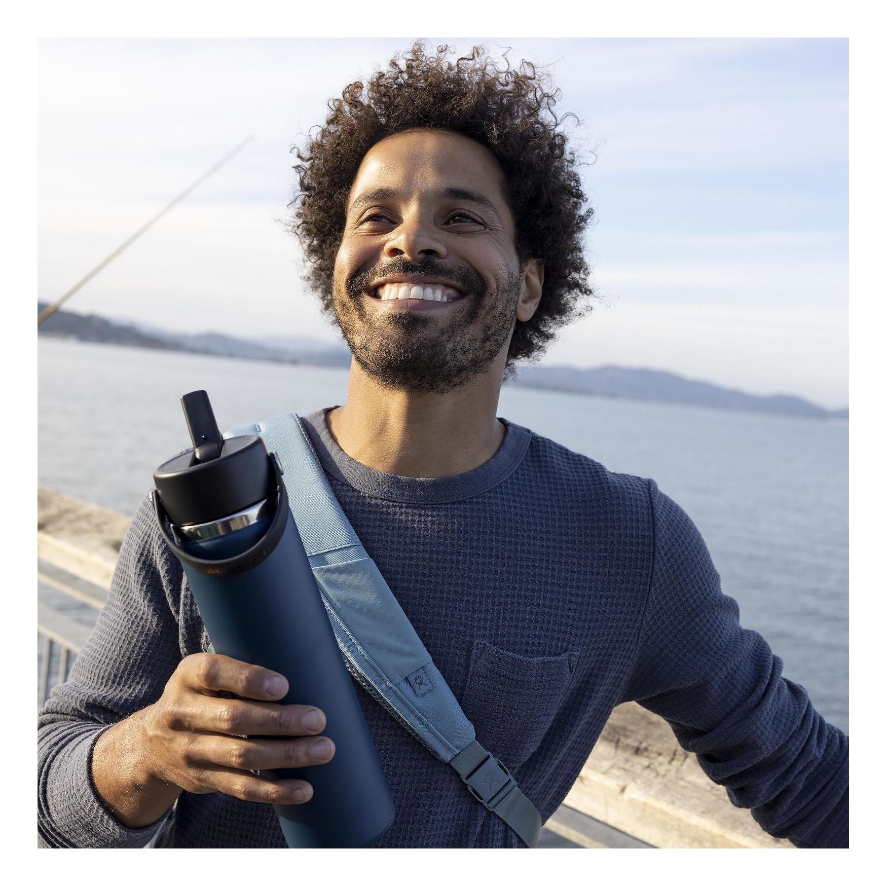 24oz Wide Mouth Bottle w/ Flex Straw Cap