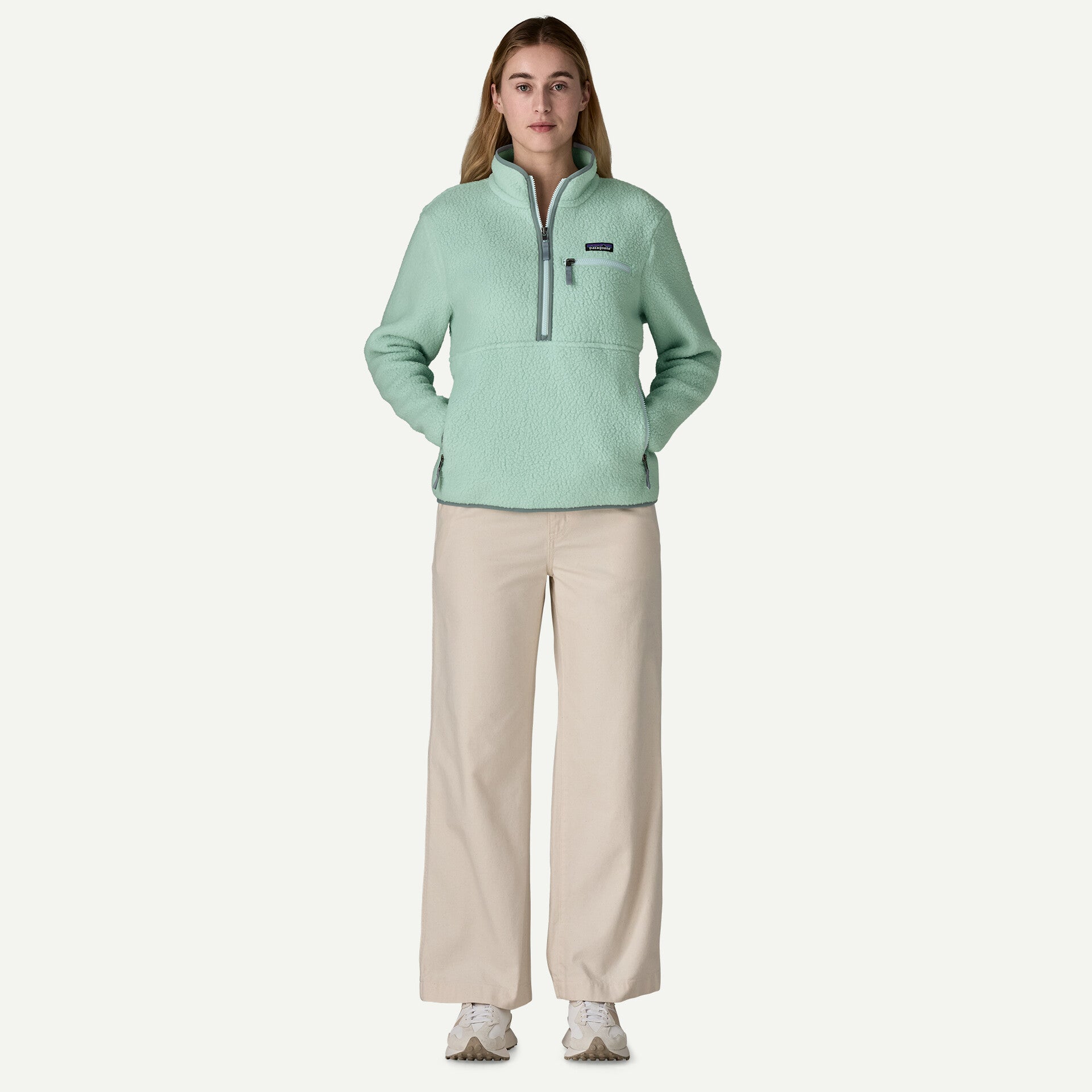 Women's Retro Pile Fleece Marsupial Pullover