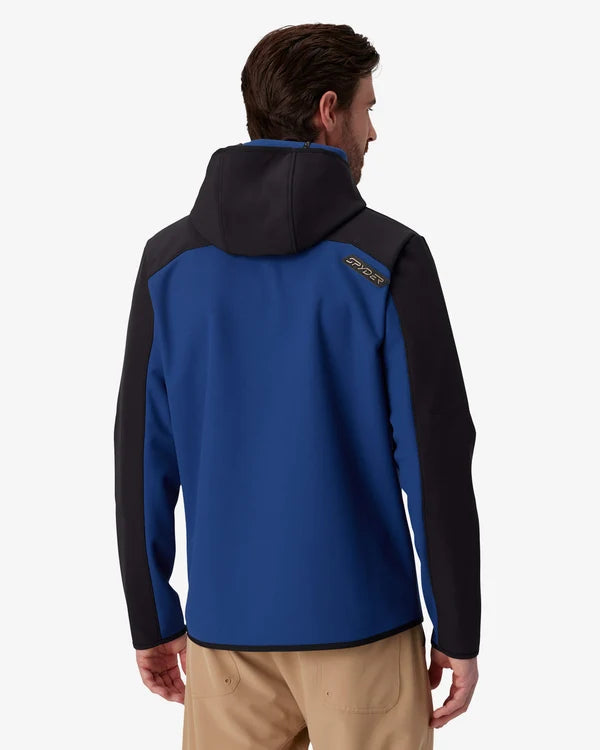 Men’s Web Shellfleece Hooded Jacket – Indigo