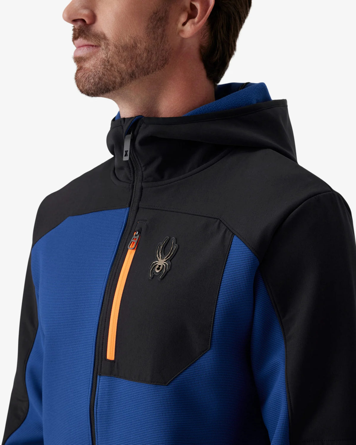 Men’s Web Shellfleece Hooded Jacket – Indigo