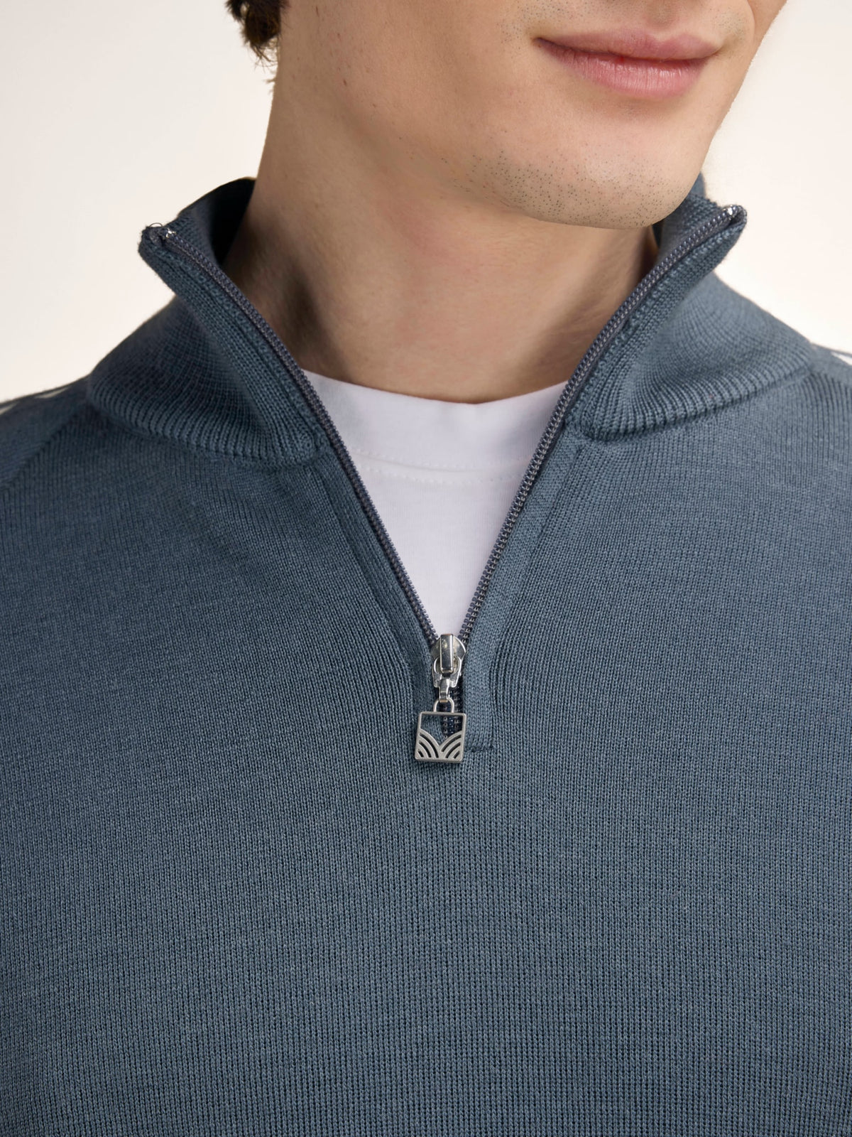 Men’s Geilo Sweater – Steel Offwhite