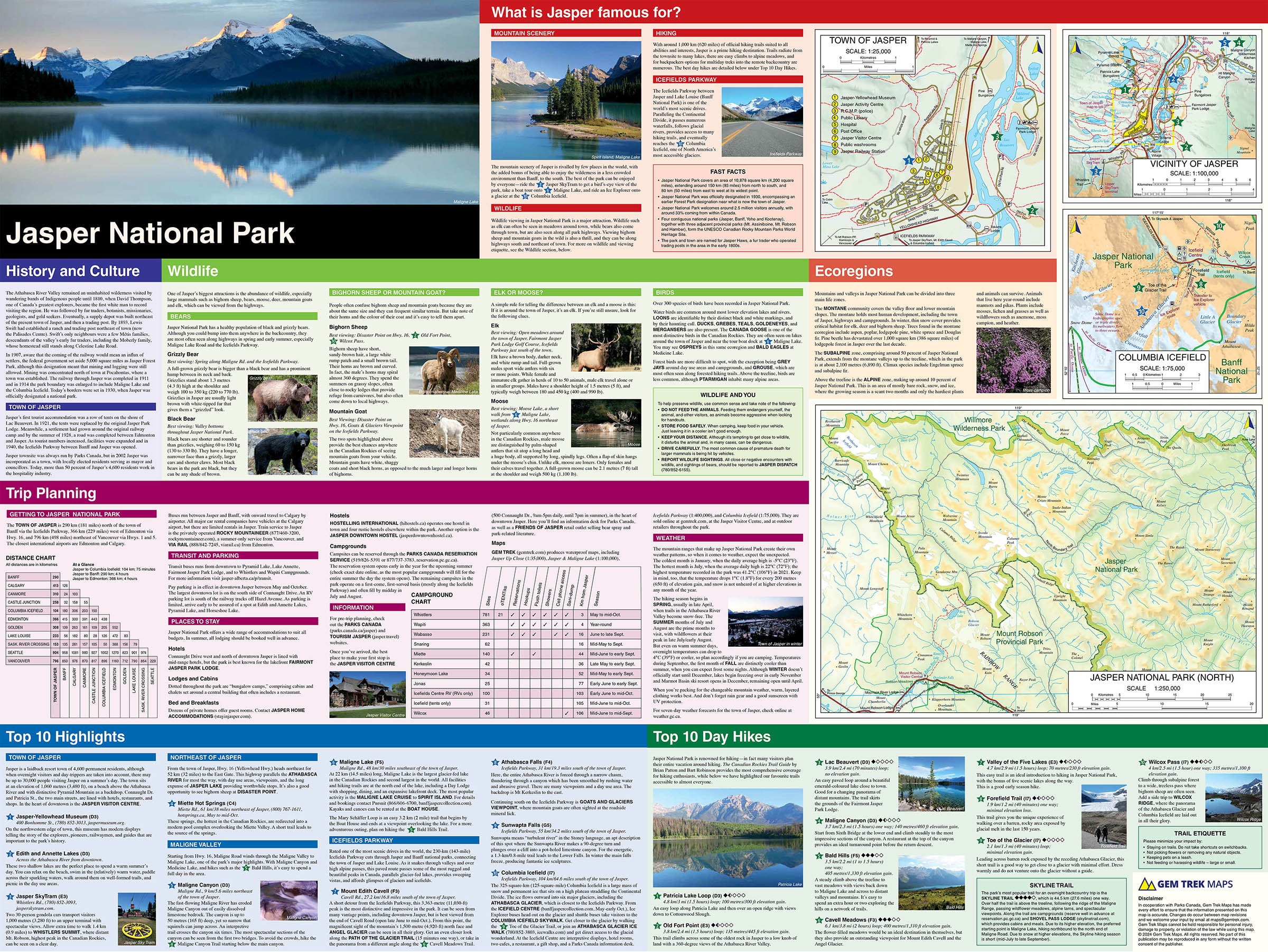 Jasper National Park Map