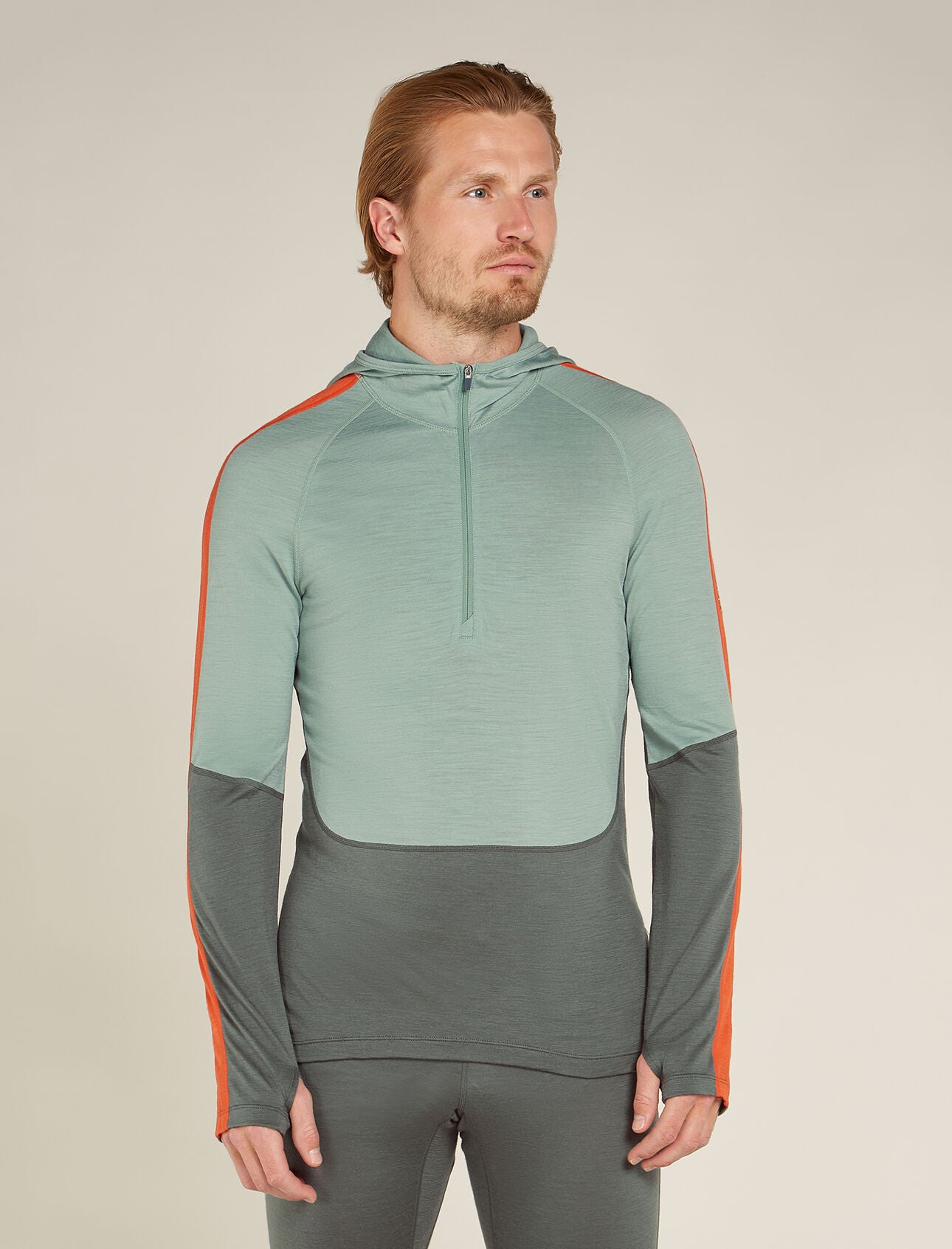 Men s Merino 200 Sonebula Long Sleeve Half Zip Thermal Hoodie