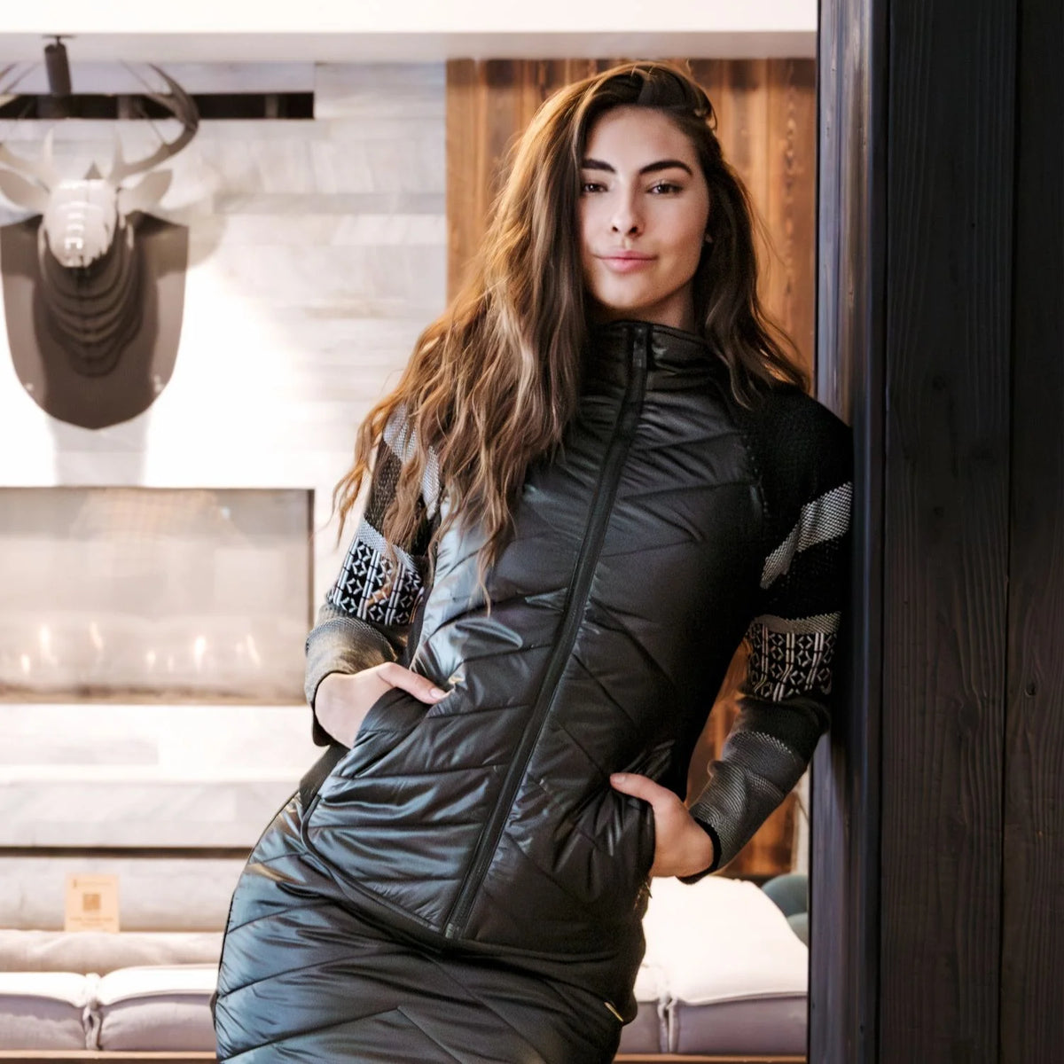 Women’s Switchback Jacket – Black Pointelle