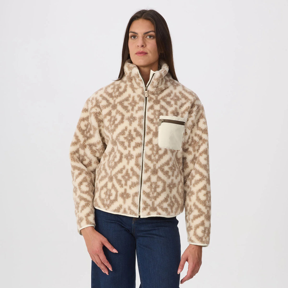 Women’s Mavi Jacket – Oat / Natural Jacquard