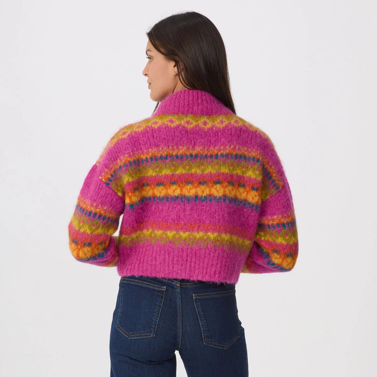 Women’s Celine Mock Neck – Fuchsia