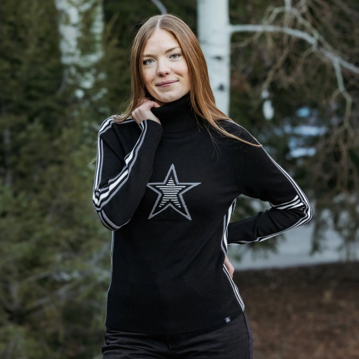 Women’s Olympia Turtleneck – Black