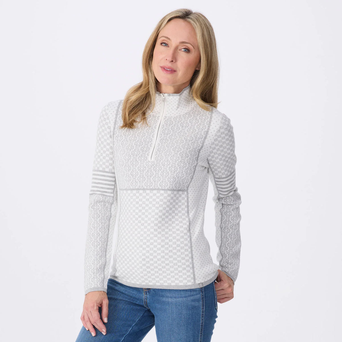Women’s Pow Zip Neck – Snow
