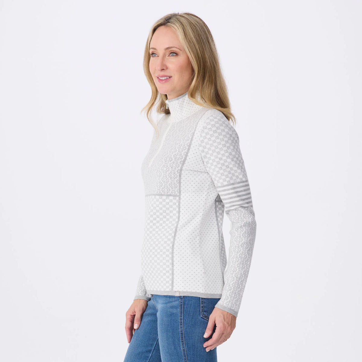 Women’s Pow Zip Neck – Snow