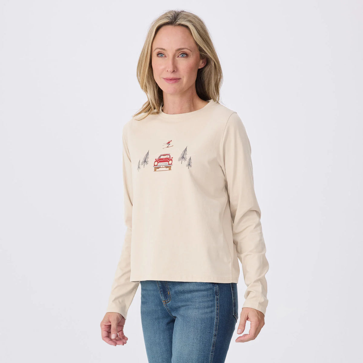 Women’s Maple Graphic Tee – Car Jump