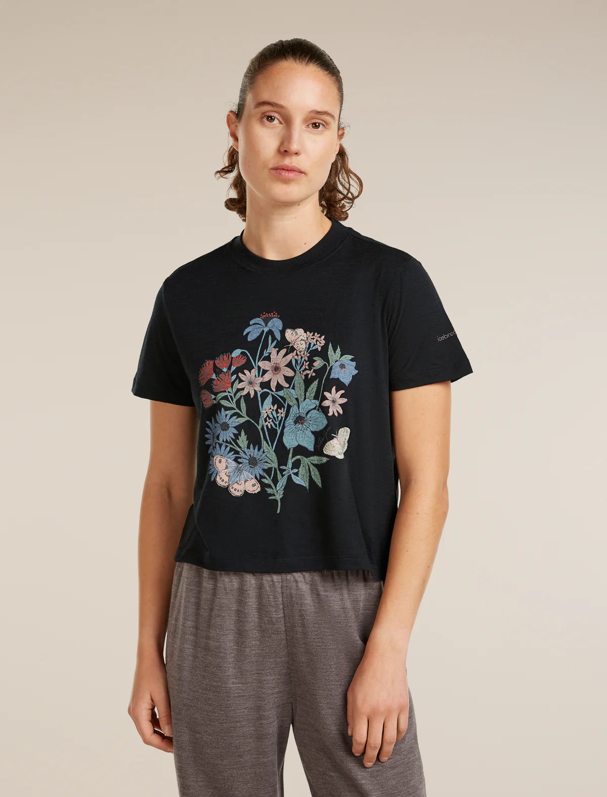 Women's Merino 150 Tech Lite Short Sleeve Crop Tee NZ Flora