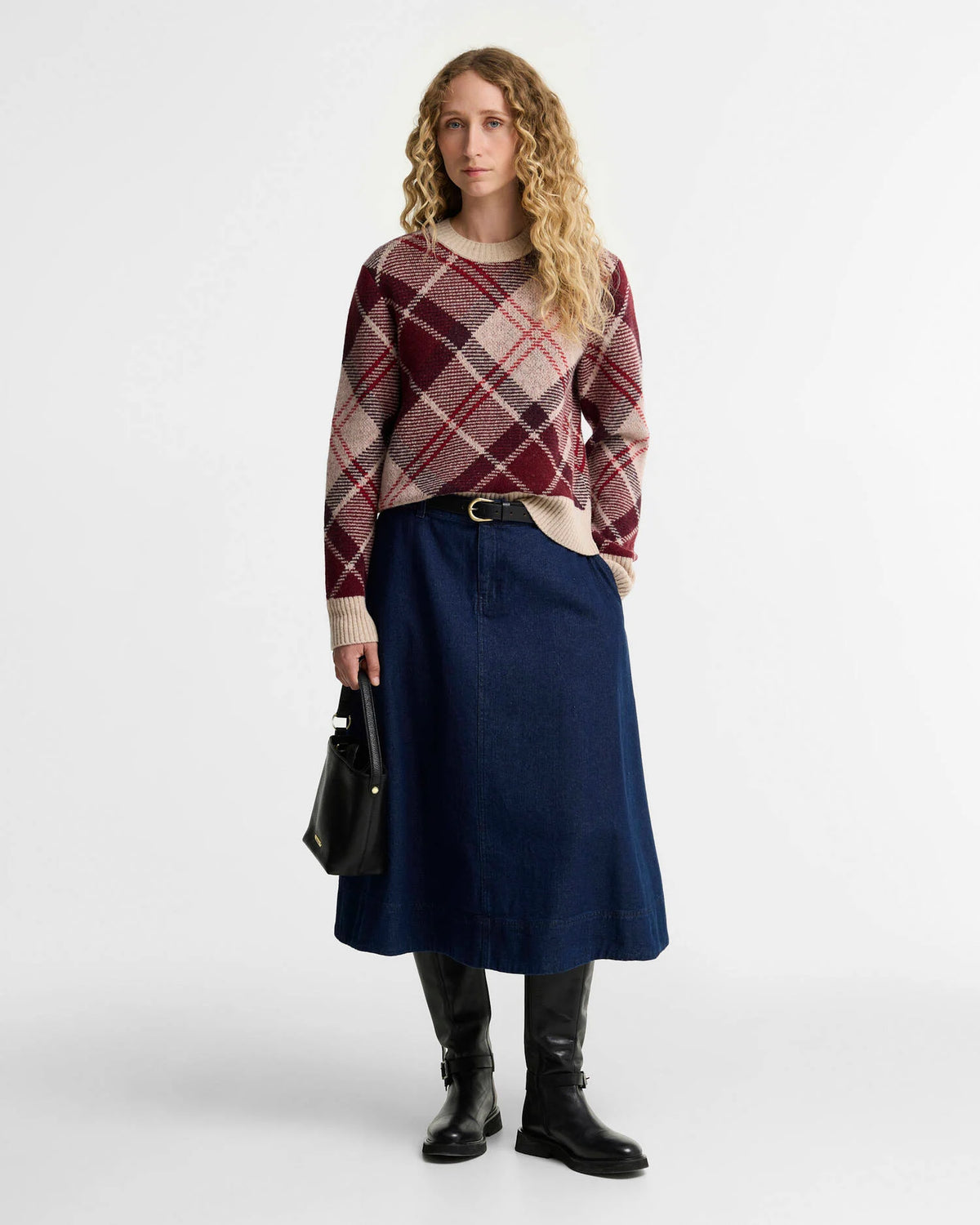 Women’s Stevie Tartan Wool Jumper product image