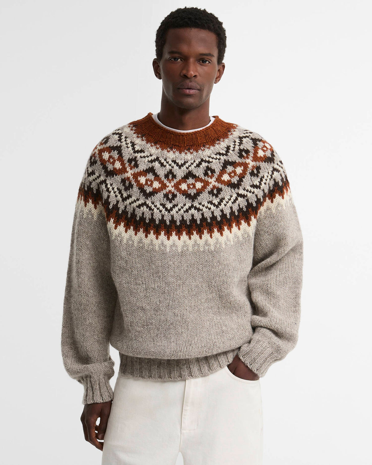 Men’s Fair Isle Made in Scotland Crew-Neck Jumper product image