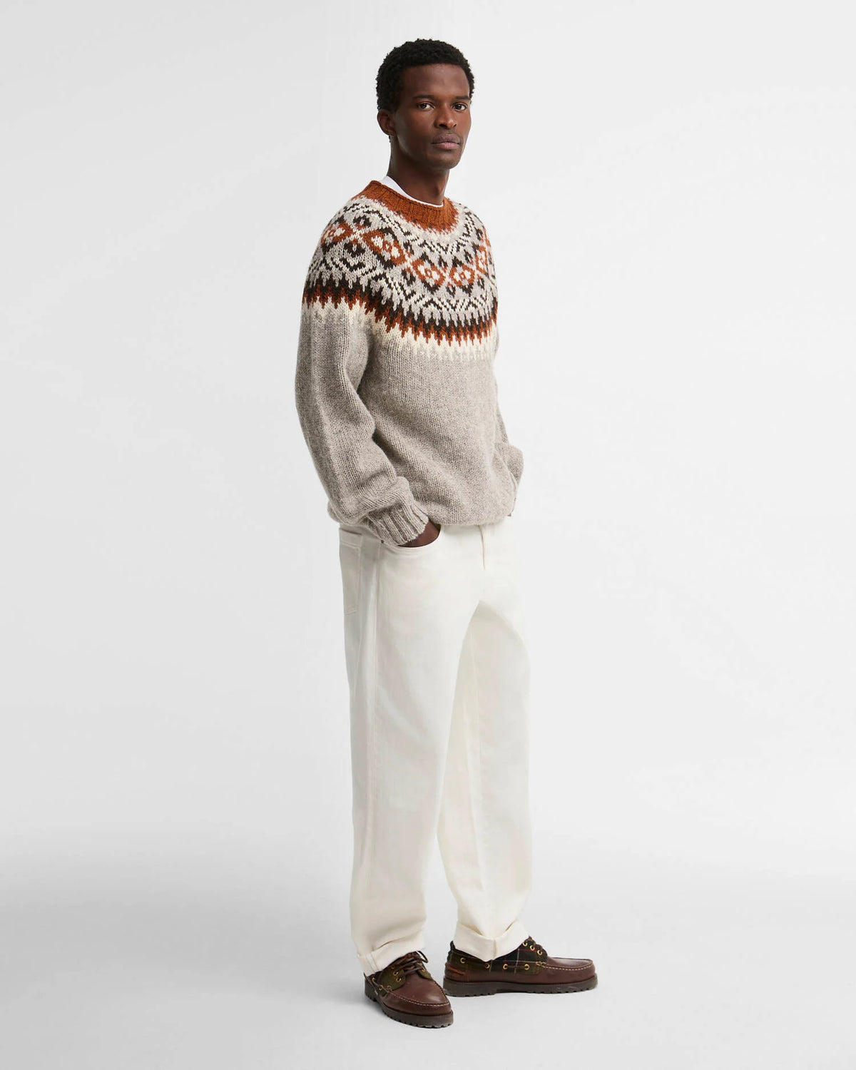 Men’s Fair Isle Made in Scotland Crew-Neck Jumper product image