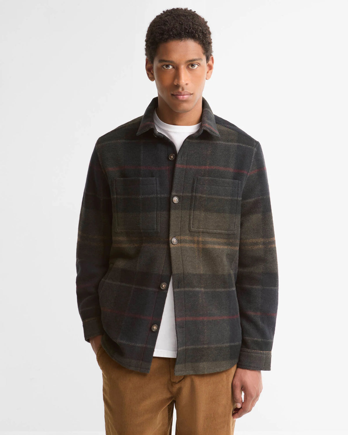 Men's Woodlane Brushed Check Overshirt