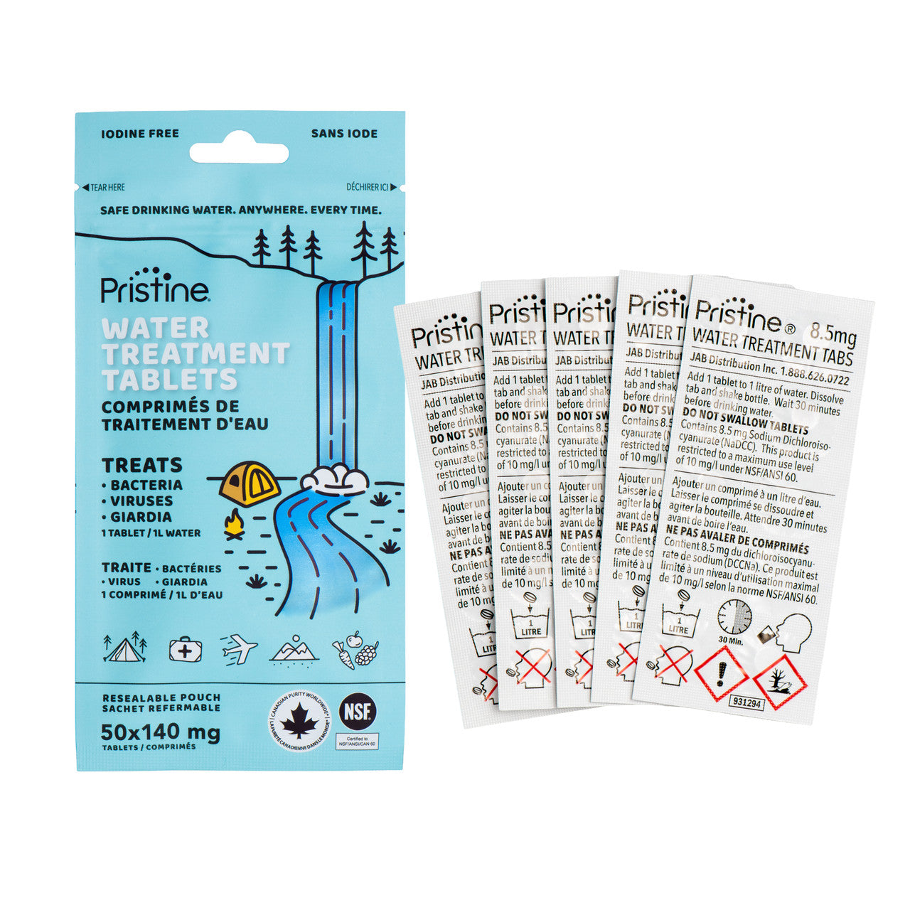Pristine Water Treatment Tablets 1L