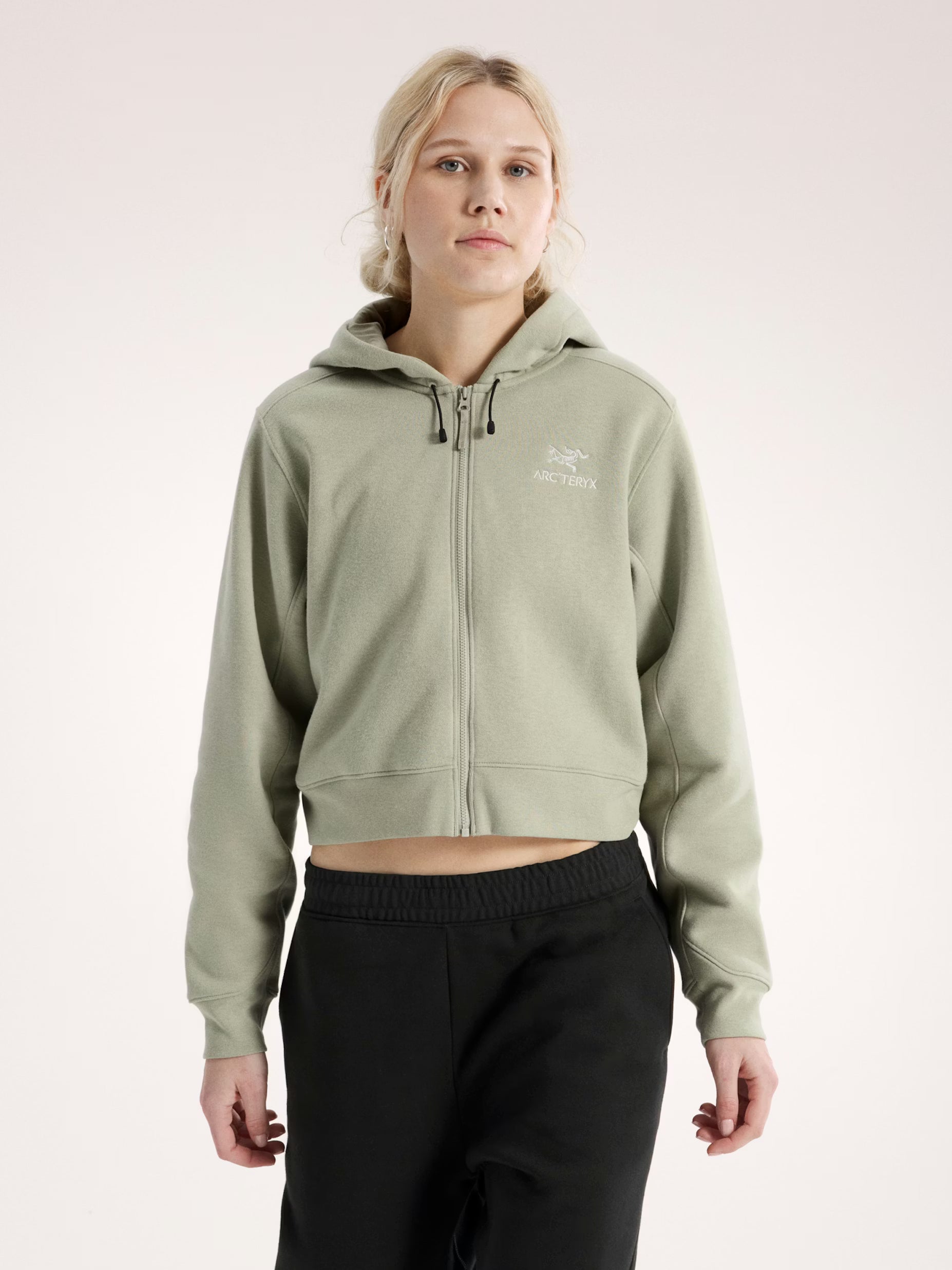 Women's Emblem Fleece Full Zip Crop Hoody (Past Season)