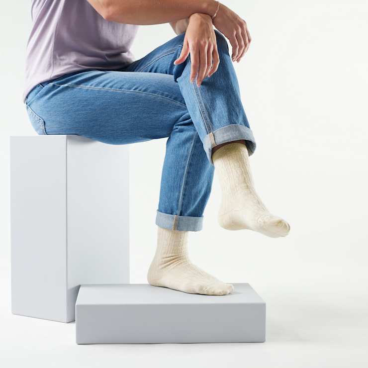 Women's Everyday Cable Crew Socks Zero Cushion