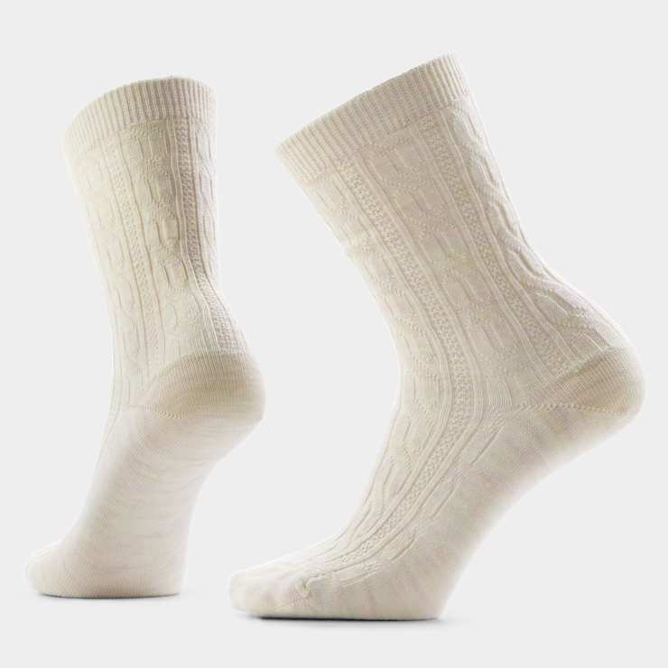Women's Everyday Cable Crew Socks Zero Cushion