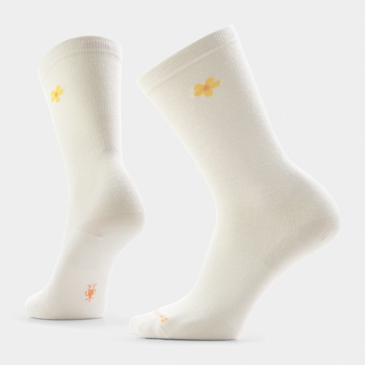 Women's Everyday Groovy Bloom Crew Socks Zero Cushion