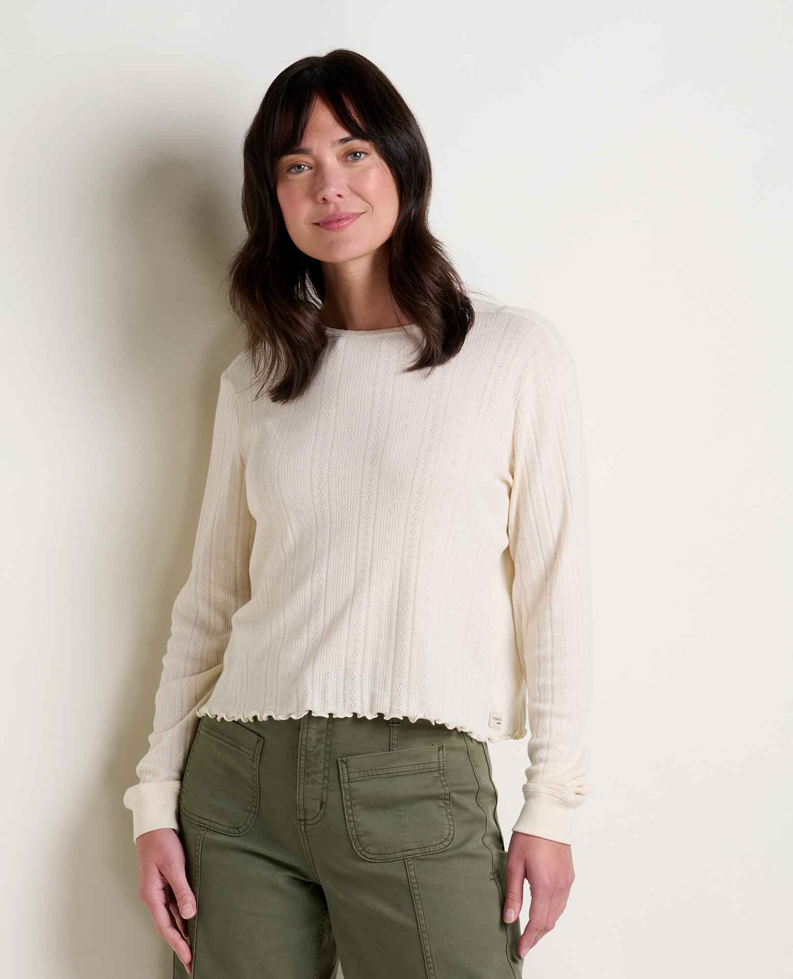 Women's Foothill Pointelle Long Sleeve Crew