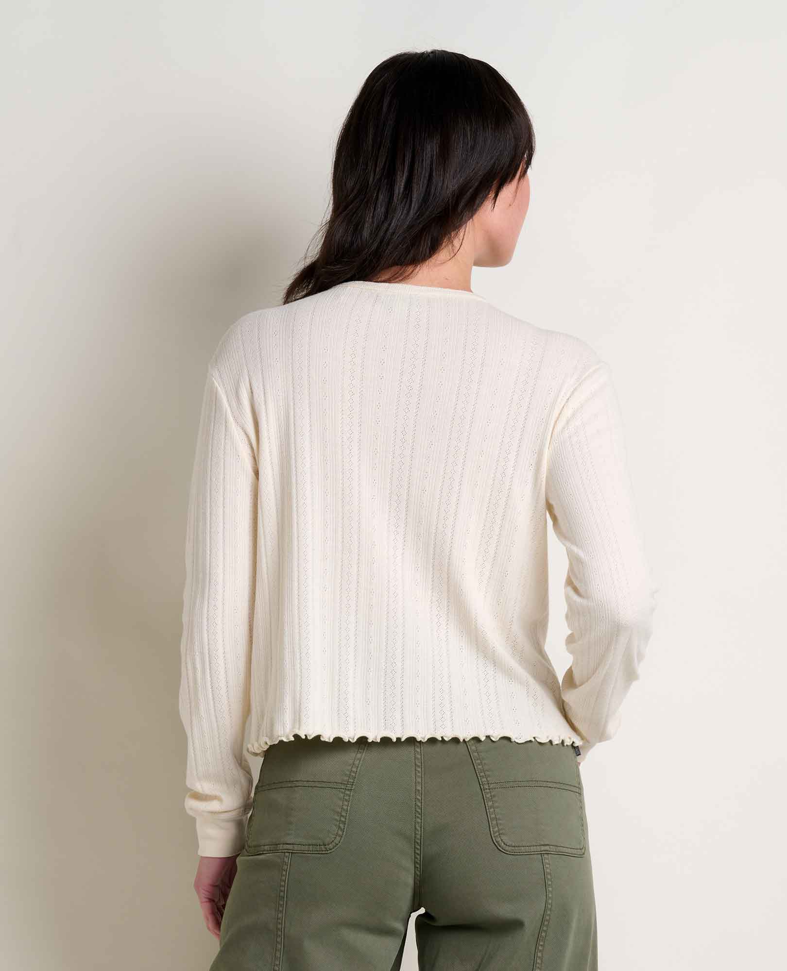 Women's Foothill Pointelle Long Sleeve Crew