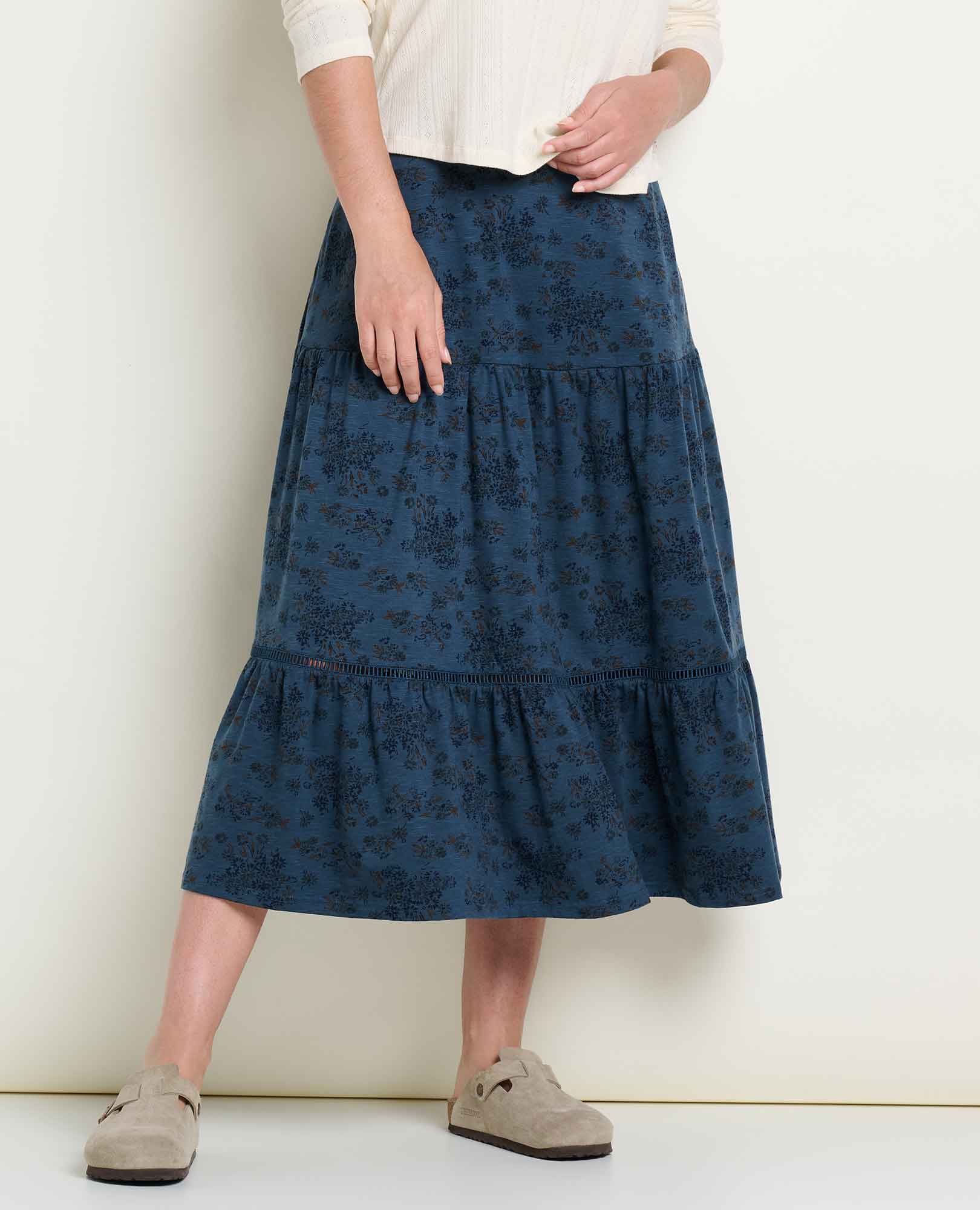 Women’s Marigold Tiered Midi Skirt product image