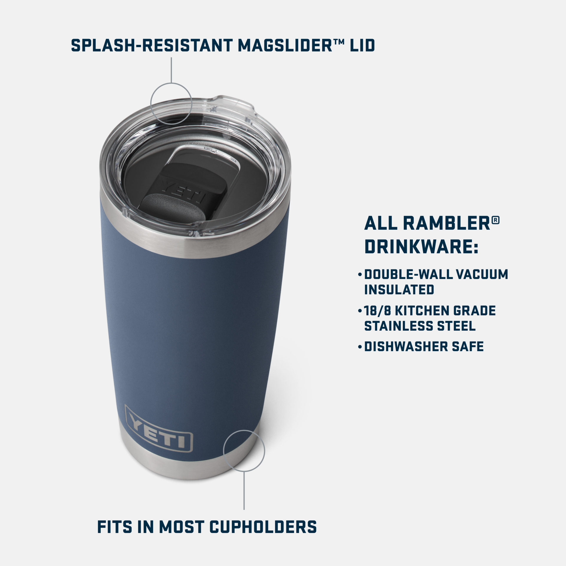 Rambler 20oz Tumbler w/ MagSlider Lid | Calgary Flames