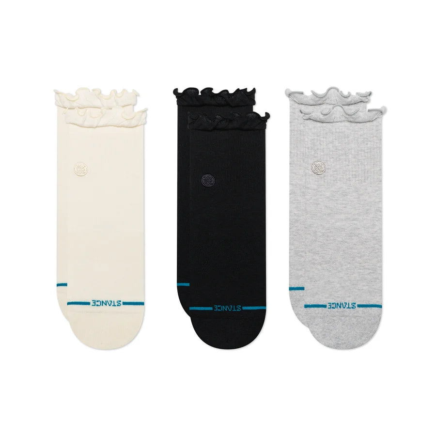 Women's Ruffle Icon Quarter Socks 3 Pack