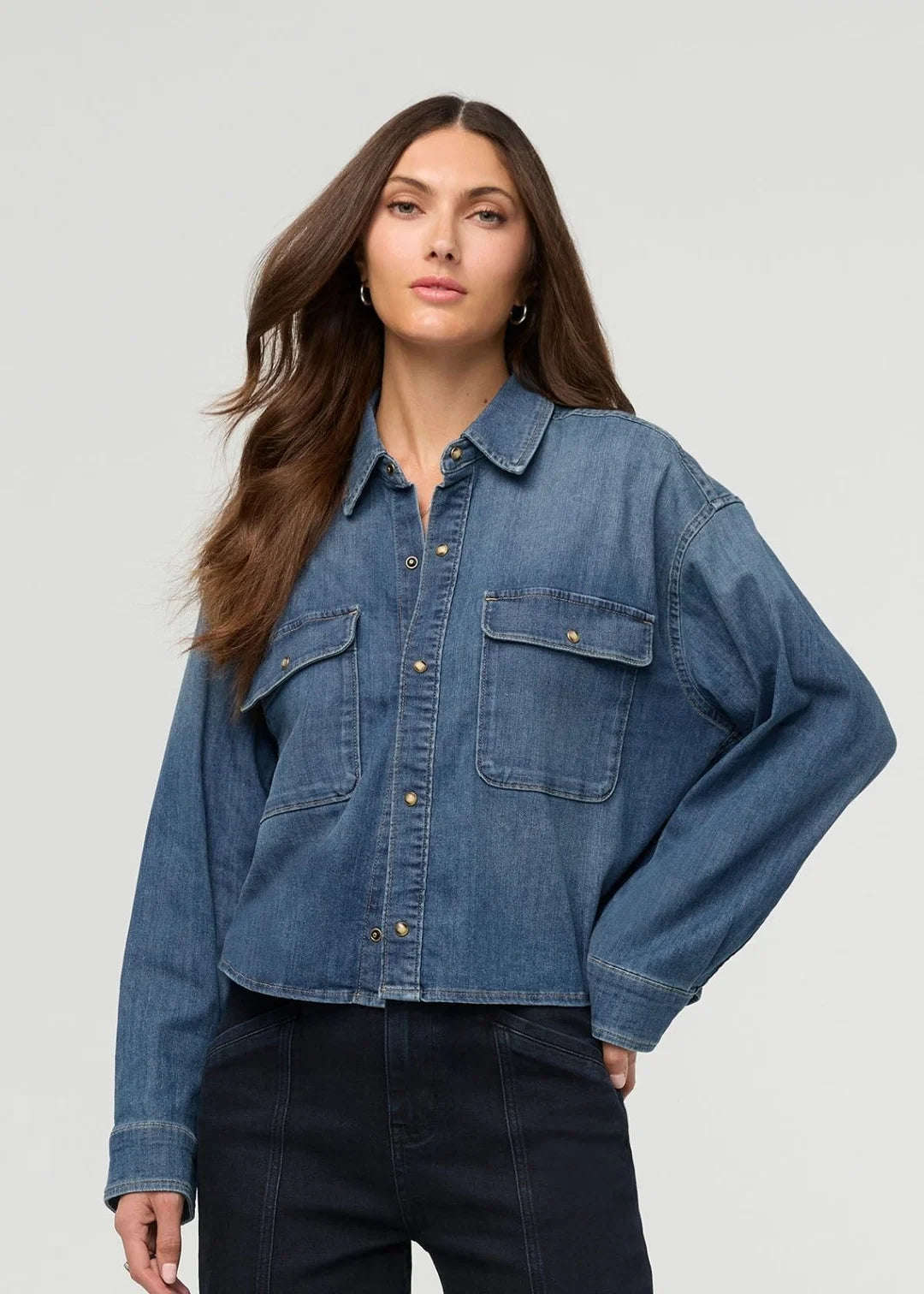 Performance Denim Lite Boxy Shirt