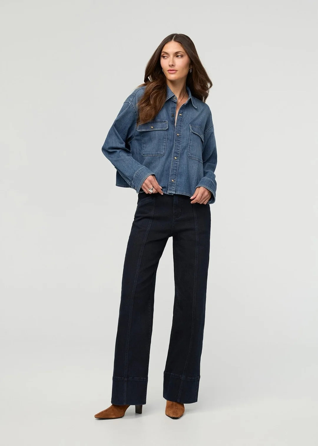 Performance Denim Lite Boxy Shirt