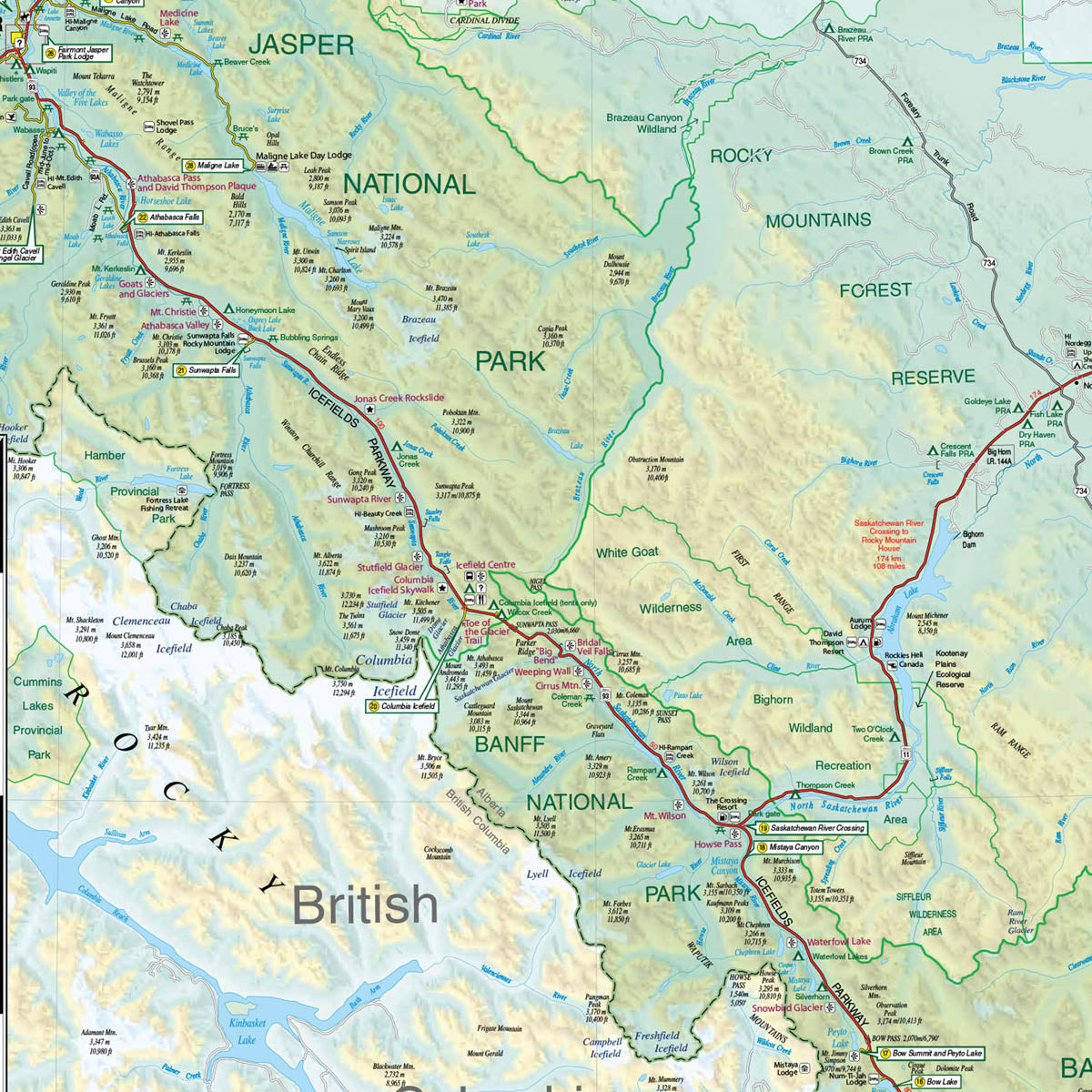 Canadian Rockies Map
