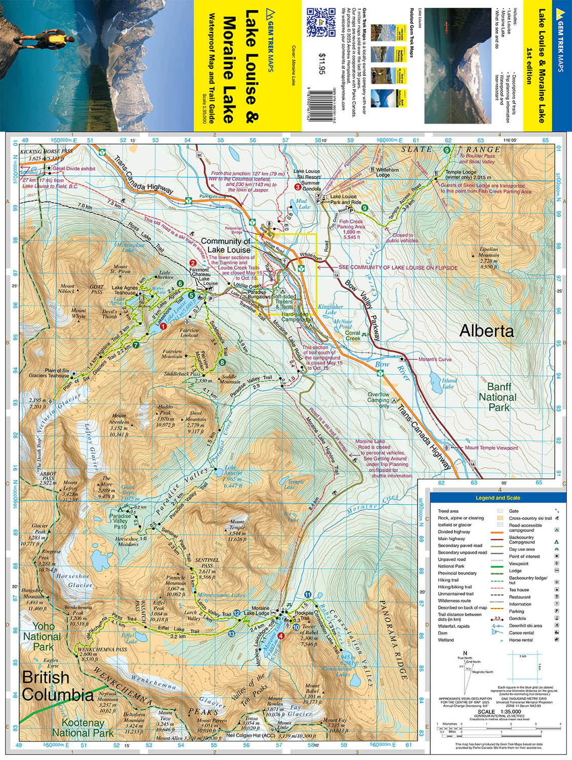 Lake Louise & Moraine Lake Map
