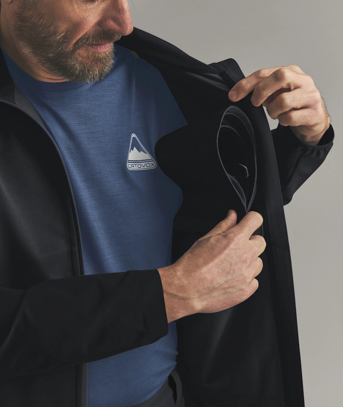 Men’s Ortler Softshell Plus Jacket – Black Raven