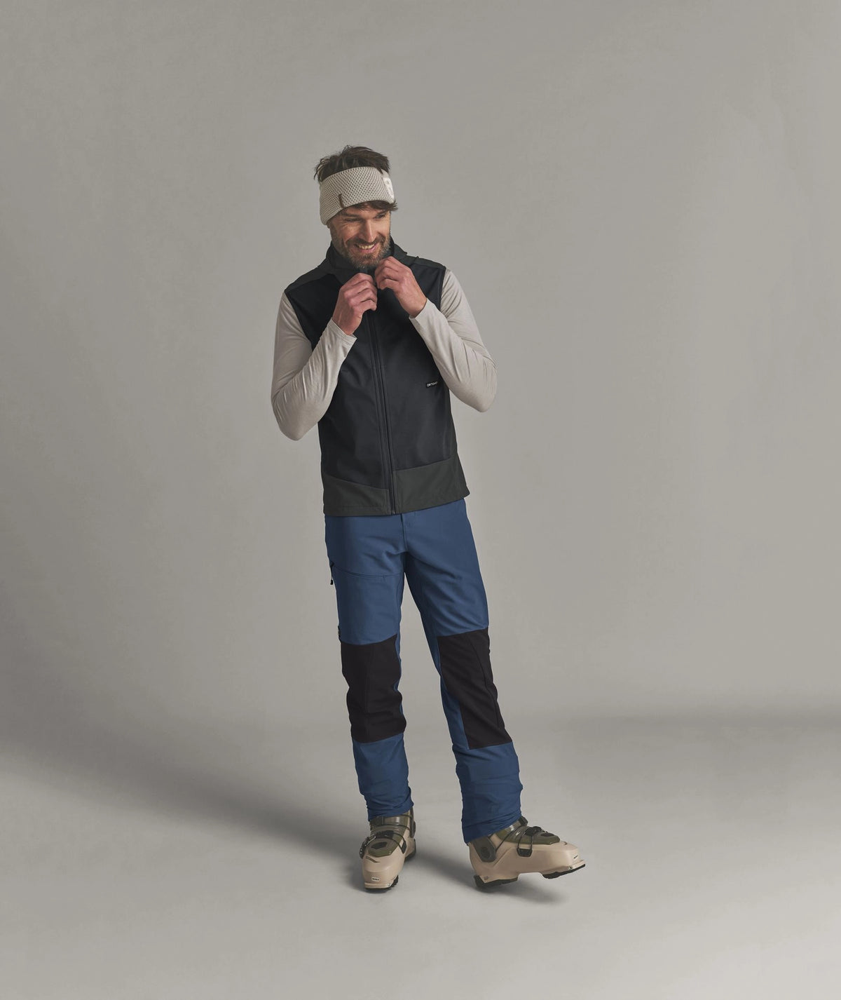 Men’s Ortler Softshell Plus Vest – Black Raven
