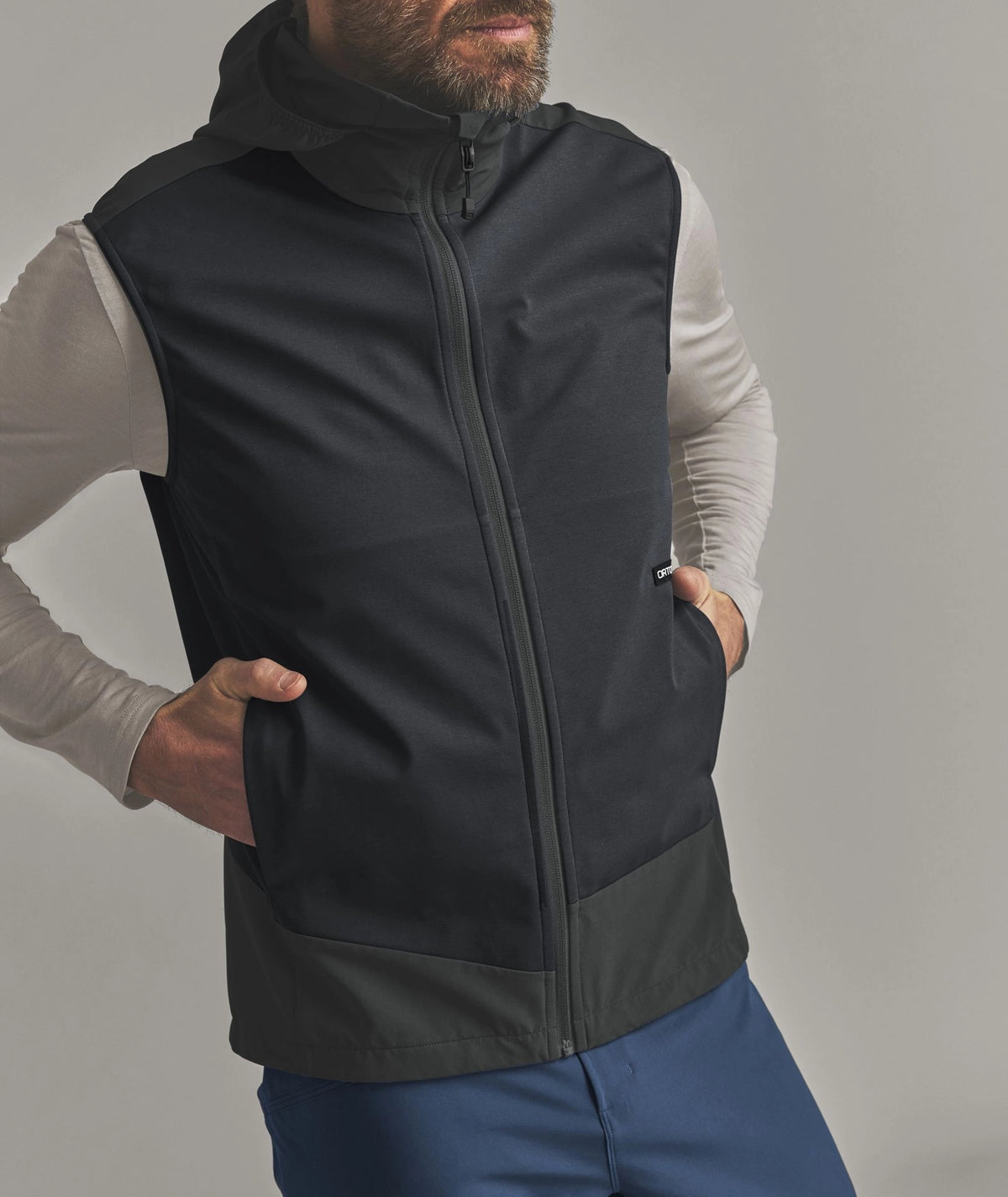 Men’s Ortler Softshell Plus Vest – Black Raven