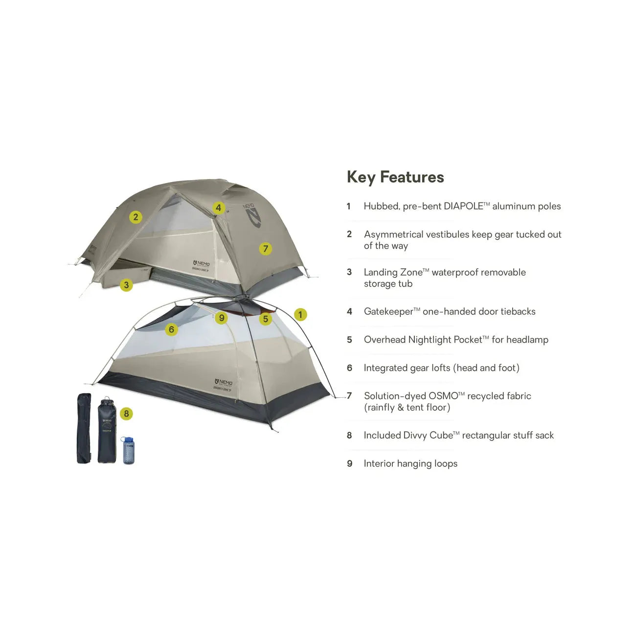 Dragonfly OSMO Ultralight Backpacking Tent 2 Person