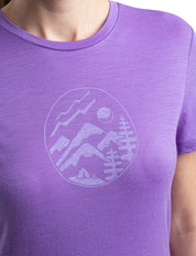 Icebreaker Women's Merino 150 Tech Lite III T-Shirt Camping Circle