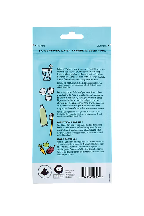 Pristine Water Treatment Tablets 1L