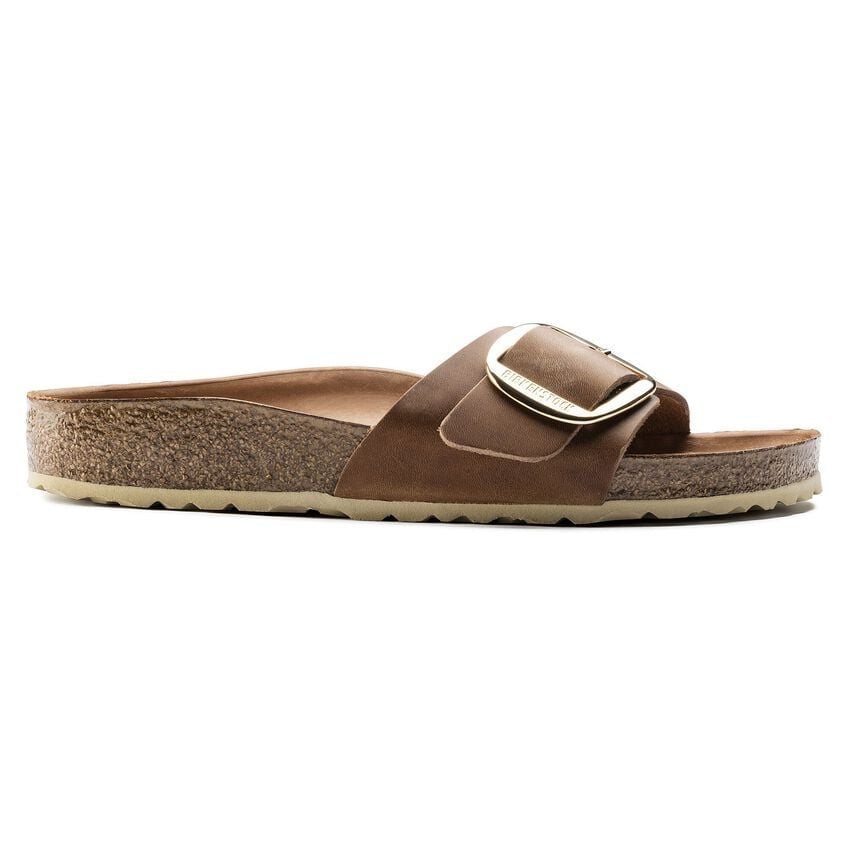 Madrid Big Buckle Oiled Leather Sandals