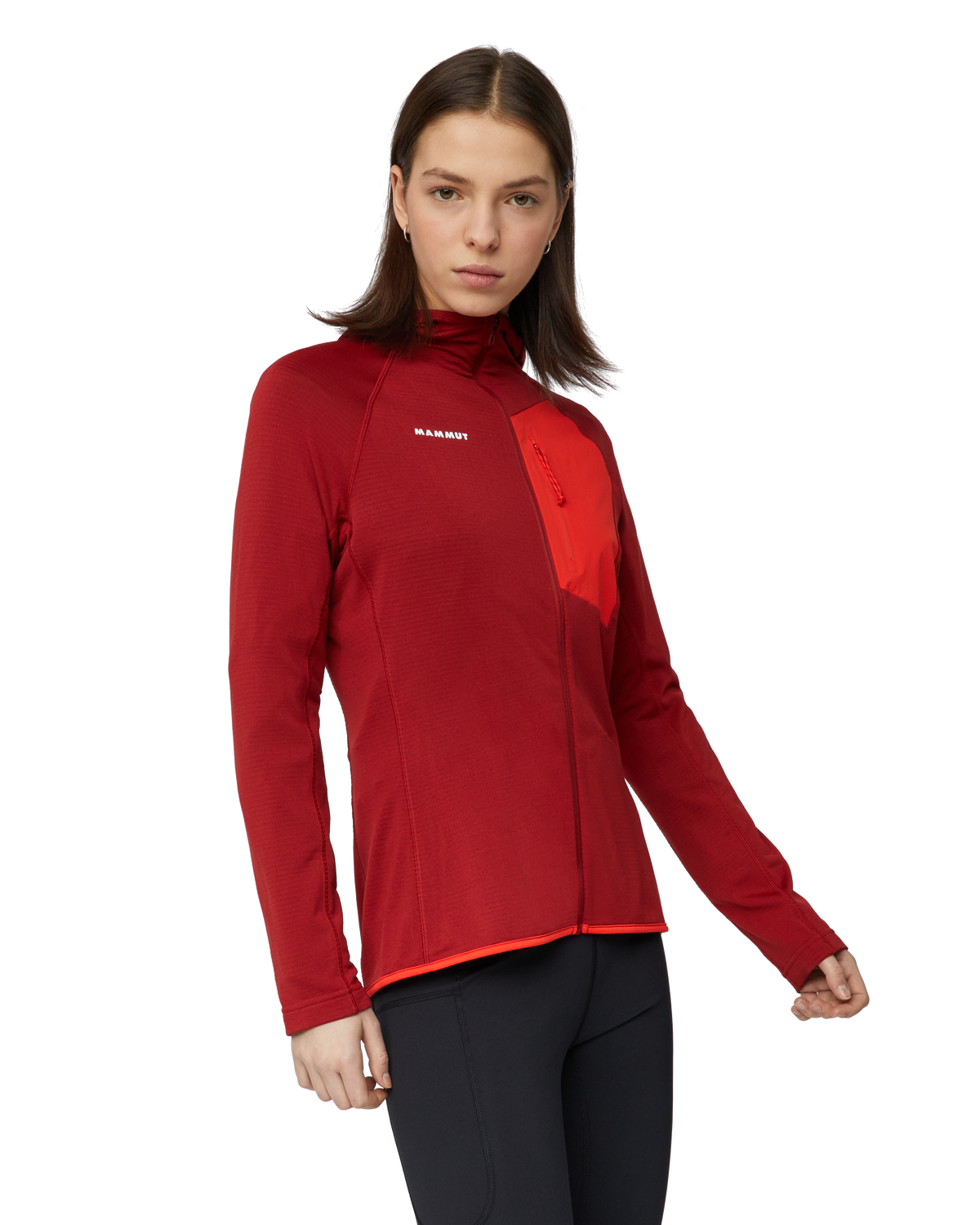 Women’s Aenergy Light ML Hooded Jacket – Dark Mammut Red / Mammut Red