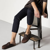 Boston Soft Footbed Oiled Leather Sandals