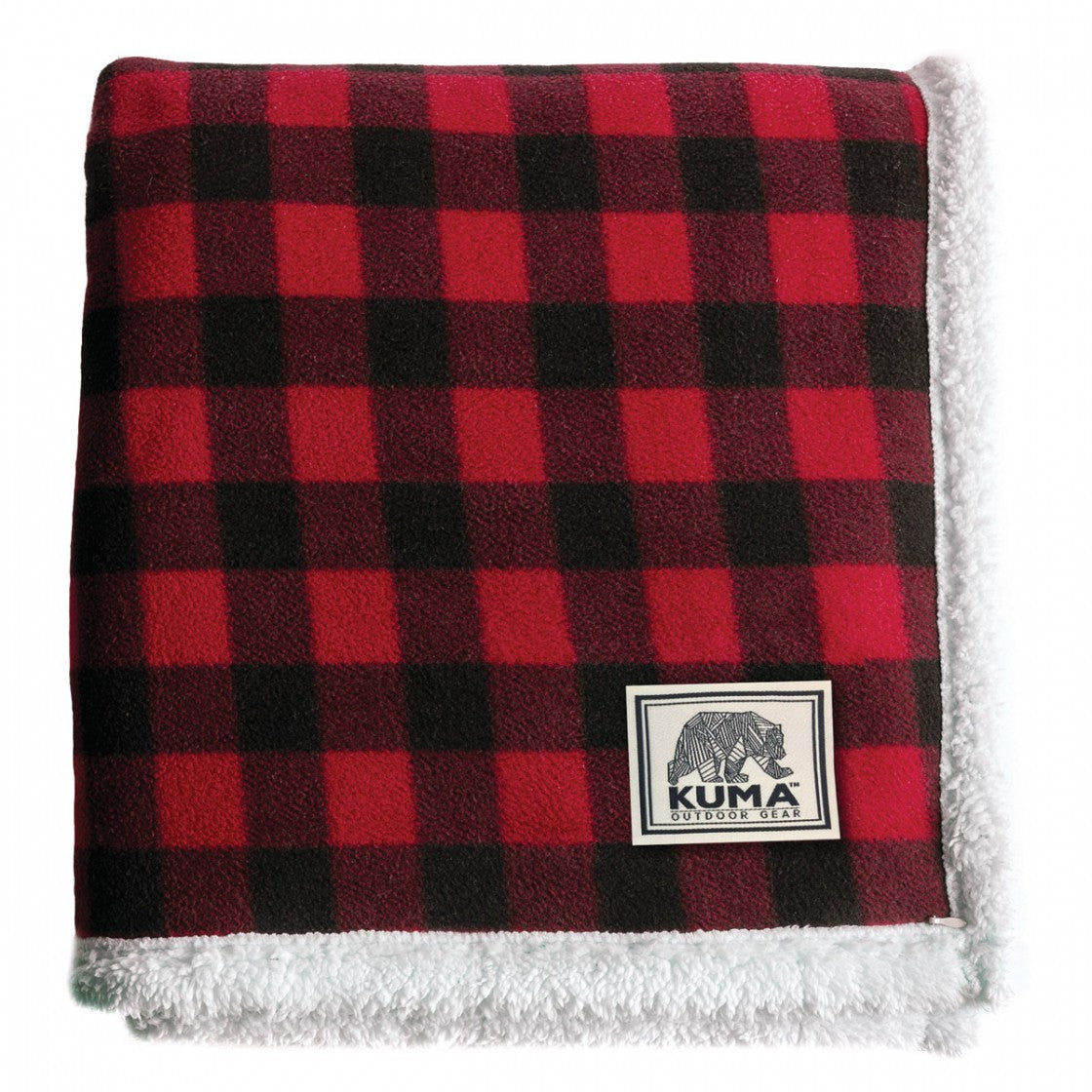 Kuma Lumberjack Sherpa Throw Blanket