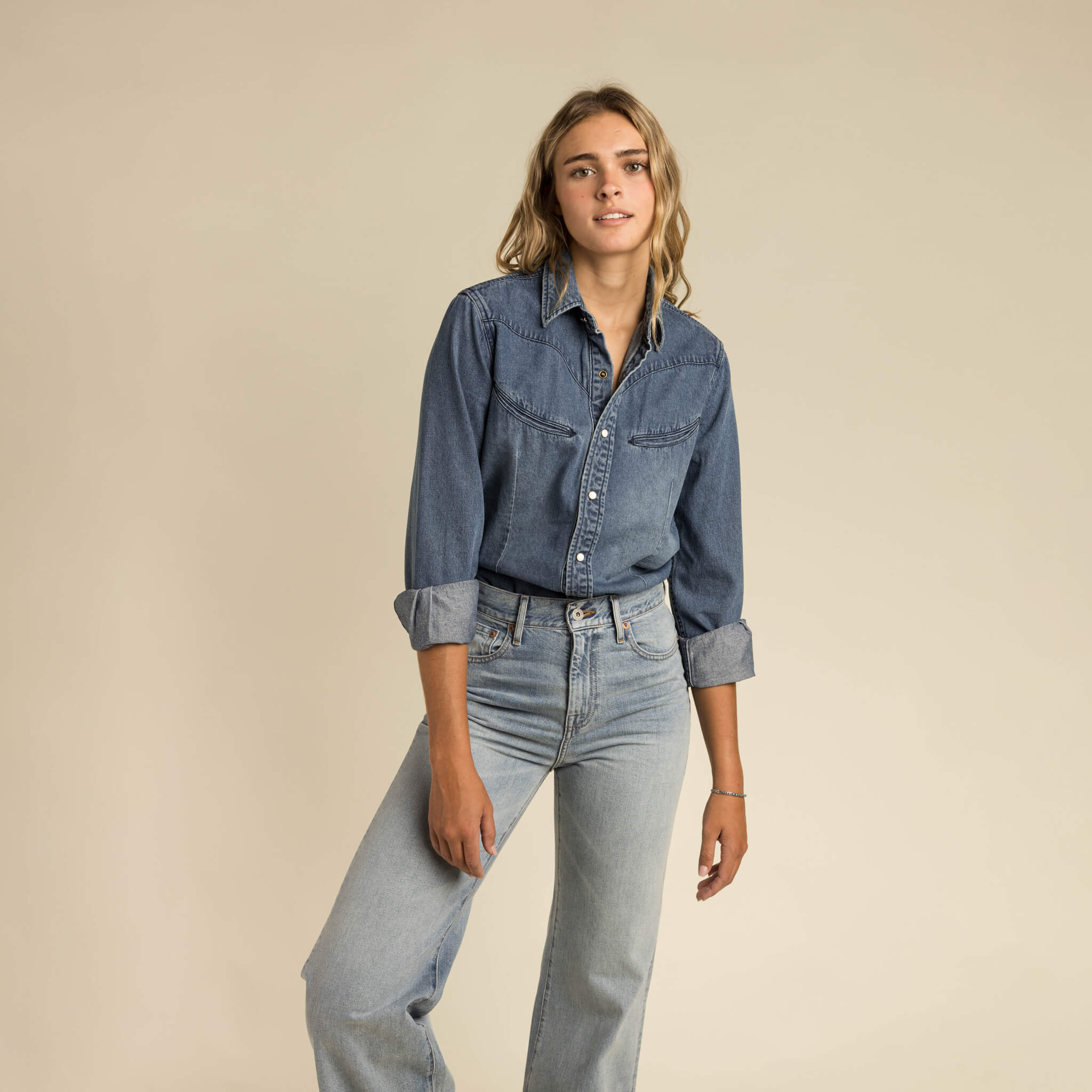 Women's Hondo Pearl Snap Denim Shirt