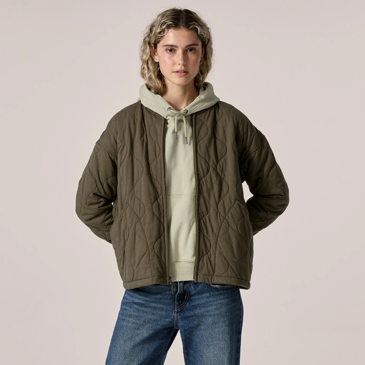 Women's Daily Quilted Bomber Jacket