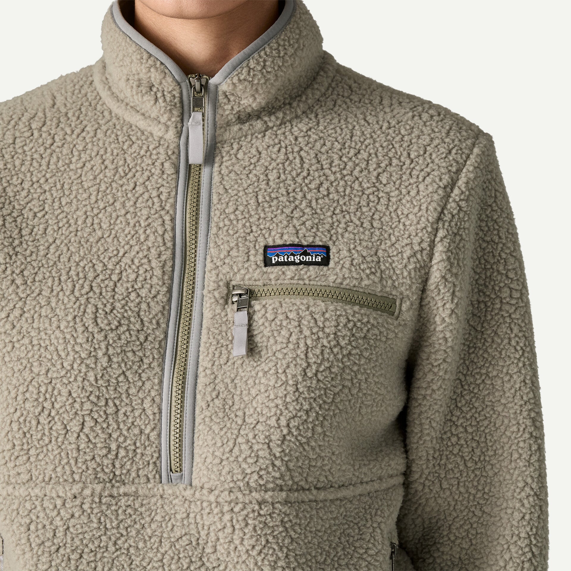 Women's Retro Pile Fleece Marsupial Pullover
