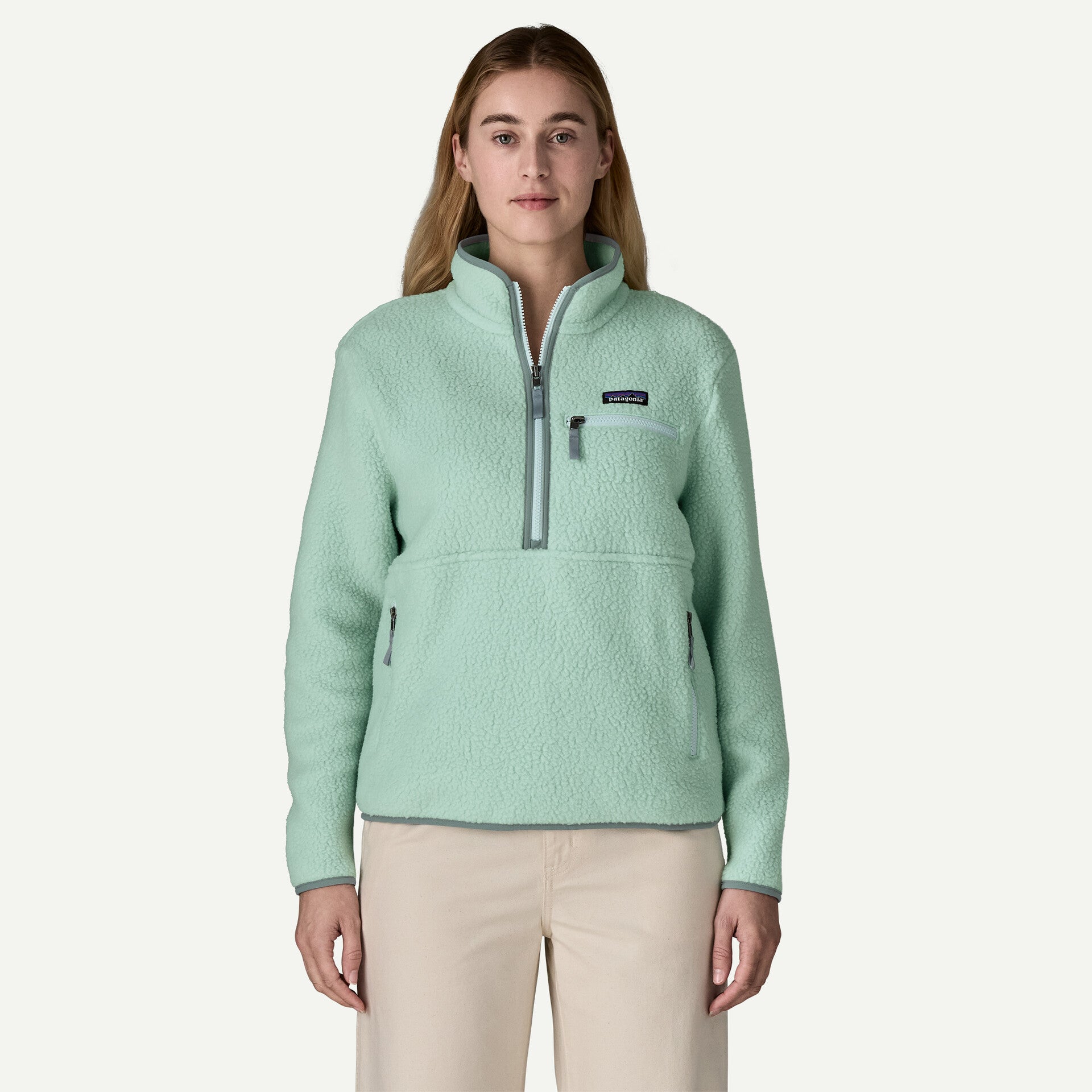 Women's Retro Pile Fleece Marsupial Pullover